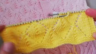 AJURLU BÜYÜK BAKLAVA DİLİMLİ BADEM MODELİ/ KOLAY AJURLU YELEK MODELİ