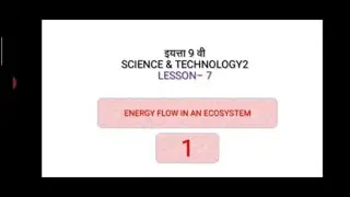 Class 9th Science & Technology Lesson 7  Energy Flow  in An Ecosystem