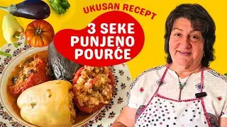 3 SEKE – Jedinstven recept za punjene paprike, paradajz i patlidžan | Recept iz vrta🍅🍆🫑