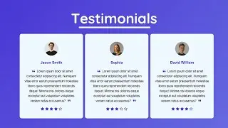 How To Make Website Testimonials Section Using HTML and CSS Only in Hindi/Urdu