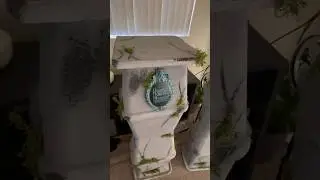 Finished Haunted Mansion Pillars #diyhalloweendecor #hauntedmansion #halloweendiy #disneyhalloween