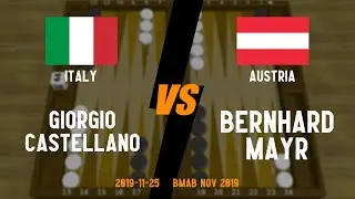 Giorgio Castellano vs Bernhard Mayr - BMAB nov 2019 - 2019.11.25 - Backgammon Game Replay