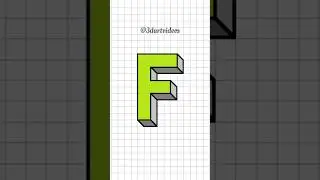how to draw 3d Letter F 3d drawing #3dart #3ddrawing #art #satisfying #spirograph&nbsp; #creativity #3d