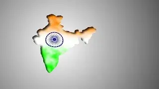 Indian Flag Waving Over 3D Map of India stock footage | stock video | Cinefootage