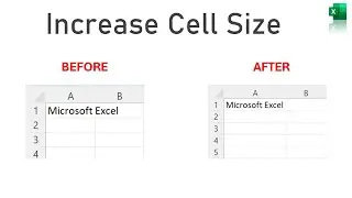 How To Increase The Size of Excel Column | Excel Column Size | Excel Cell Size Increase