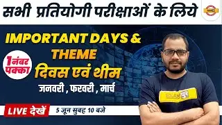 IMPORTANT DAYS AND THEMES 2022 | DAYS AND THEMES 2022 | JANUARY, FEBRUARY & MARCH | SANJEET SIR