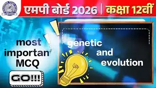 Top mcqs from genetic and evolution unit of class 12th biology by princi dii ✨
