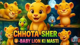 Chhota Sher 🦁 &ndash; Baby Lion Ki Masti | Cute Jungle Poem for Kids | Ohoo Kids World