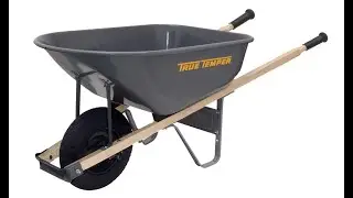 True Temper R6FF25 6 Cu. Ft. Steel Tray Wheelbarrow, Feet - Overview