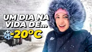 COMO É MORAR em um PAÍS TÃO FRIO, um dia na minha vida nos -20°C do Canadá - VLOG