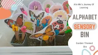 Alphabet Garden Sensory Bin | Spring Themed Sensory Bin