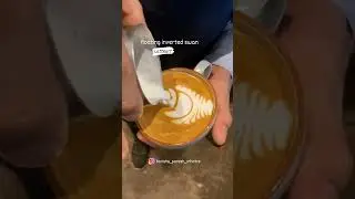 Inverted floating swan easy latte art tutorial #latteart #lattearttutorial