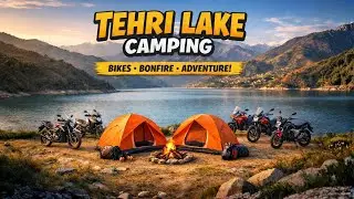 Tehri Lake Camping 🏕️ | Winter Bike Ride | 8 Friends, 5 Bikes | Full Travel Vlog