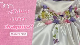 ¿Cómo coser flores de chaquira en vestido?