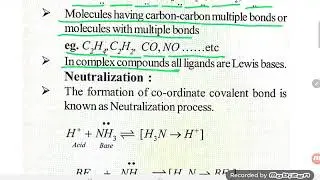Lewis theory of acids and bases