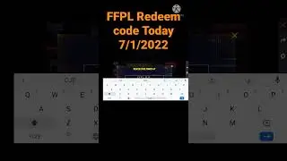 #Short FFPL Redeem code Today