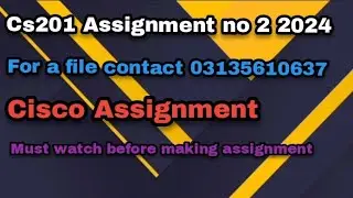 CS201 Assignment 2 Solution 2024 || CS201 assignment 2 2024 #cs201 @zeeshaninstitute