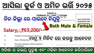 Odisha Clerk & Amin Post Recruitment 2025 | Odisha Latest Govt Jobs 2025 | Odisha Govt Job #odisha 