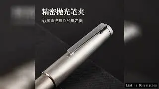 New Dukang 2000 Series Metal Piston Fountain Pen EF Nib Luxury Stainless Steel Brushed Barrel Writin