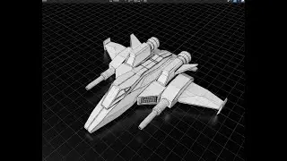 Make a spacecraft by Trim Mesh (free addon) and Grid Modeler