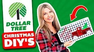 Dollar Tree DIY Christmas Decor 🎅 Red Truck Sign Glamsockets