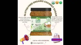 ✅Farm Organic Gluten Free Vegan Coconut Sugar👈