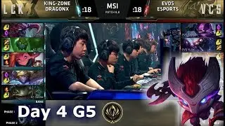 Kingzone DragonX vs EVOS Esports | Day 4 LoL MSI 2018 Main Event Group Stage | KZ vs EVS