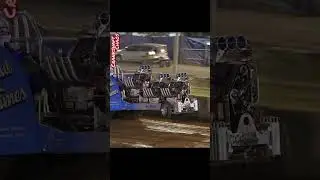 Modified tractor loses a wheel #tractorpulling #tractorvideo
