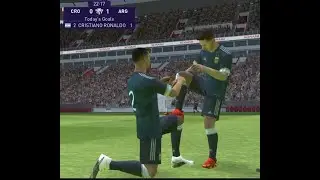 Ronaldo cleaning Messi &lsquo;s Boot Iconic Moment One in A Lifetime  Thrilling Goalcelebration #pes2021