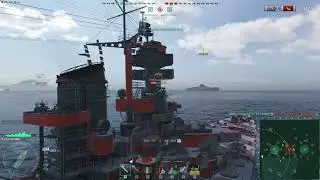 World Of Warships Random Battle Gameplay With C. COLOMBO Battleship (No Commentary)