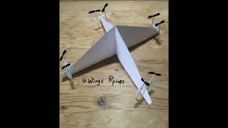 X-Wing VTOL Drone UAV Paper model