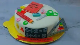 School Theme Birthday Cake Design for Kids | Creative Educational Cake Ideas | Cake for Girls