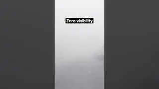 Dense fog, zero visibility