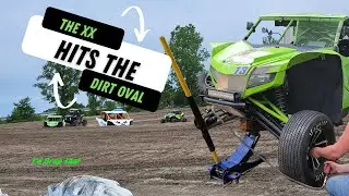 The Wildcat XX races turbo SXS on Mt. Pleasant Speedway's dirt oval track