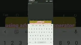 Most shocking program || adding two numbers whithout using additional operator 💯🧠🤫 #shorts #coding