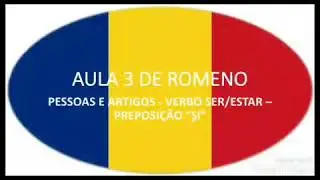 AULA 3 DE ROMENO (PARTE 1) - PESSOAS E ARTIGOS INDEFINIDOS