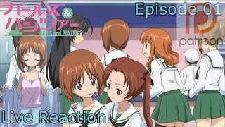 Girls und Panzer Episode 1 Live Reaction (Re-upload)