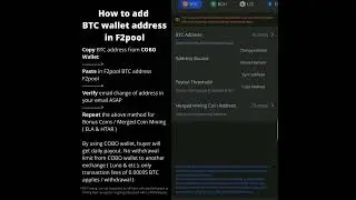 How to setup username & BTC wallet address in F2pool