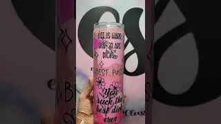 Positive HOE-firmations tumbler 😂 #tumbler #cstdesigns #funny #glittertumblers #haha #singlelife