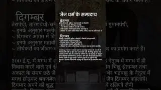 important facts about Jain religion sects #upsc #shorts