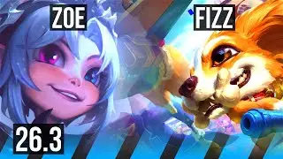 ZOE vs FIZZ (MID) | Perfect KDA: 16/0/6 | KR Master | 26.3