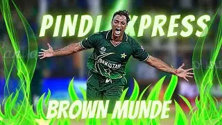 BROWN MUNDE X PINDI EXPRESS| | With Beat Sync | SHOAIB AKHTAR Attitute Status