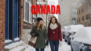 Winter Walk in Downtown Montreal, Canada | Cold Weather City Walk 4K | Montreal Walking Tour