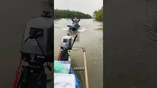 Coloquei um motor 3Hp no meu caiaque  para chegar mais r&aacute;pido no ponto de pesca 🎣