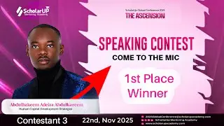 First Prize Winner | Public Speaking Contest &mdash; The Ascension: ScholarUP Conference 2025