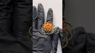 DIY Polymer clay floral ring  #polymerclayearrings #clayrings #polymereclay #claytutorial