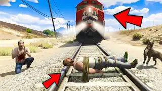 Who Trapped Franklin Infront Of Train ? In Indian Bike Driving 3D | GTA 5