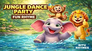 Kids Hindi Rhyme 🐘🦁🐒 | Hathi Bandar Sher Dance | BITU RHYMES