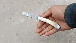 Folding Knife Assembly & Handle Finishing | Razor Sharp Edge Test (Stone, Belt & Leather)