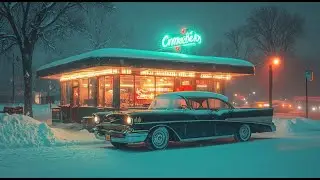 Cozy Snowy Caf&eacute; Nights 🎷 Vintage Jazz in a 1940s Winter Mood